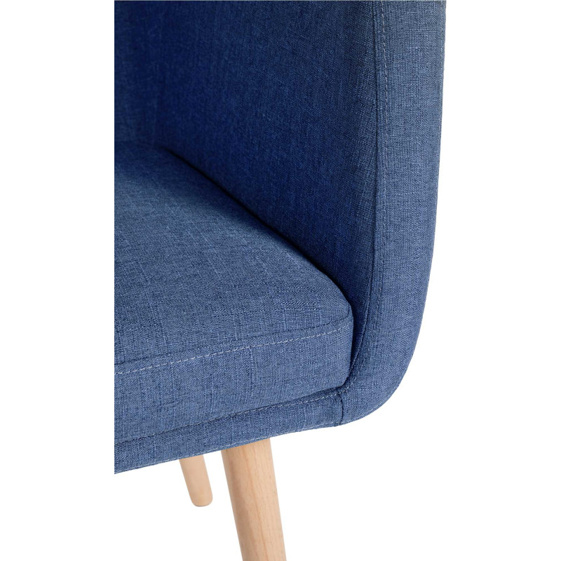 Chaise visiteur Utrecht tissu natura | bleu