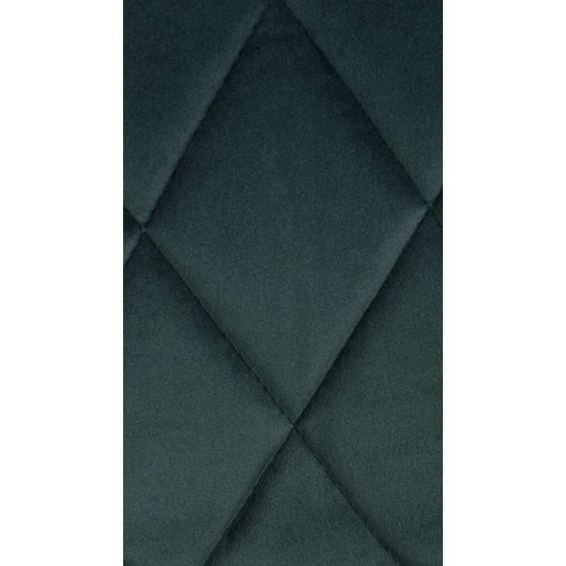 Taburete de bar Lazio en terciopelo Verde oscuro,Blanco