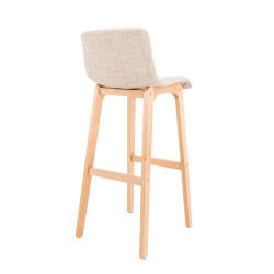 Tabouret de bar Hoover tissu Natura crème