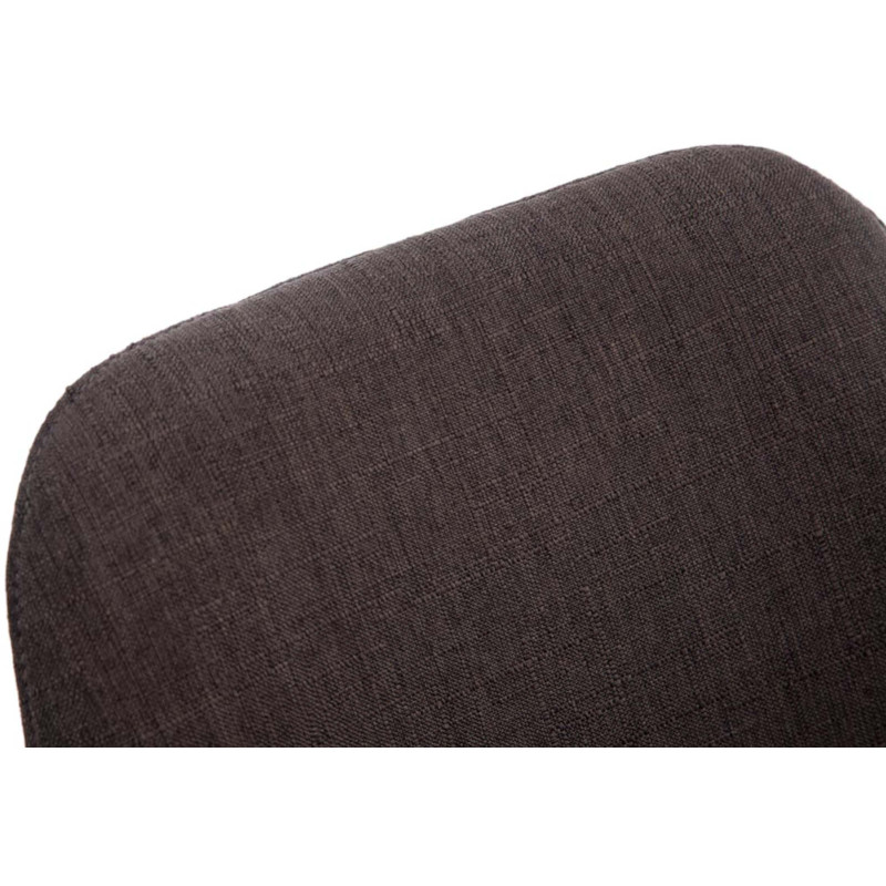 Lot de 4 chaises visiteurs Borneo V2 en tissu noyer | gris foncé