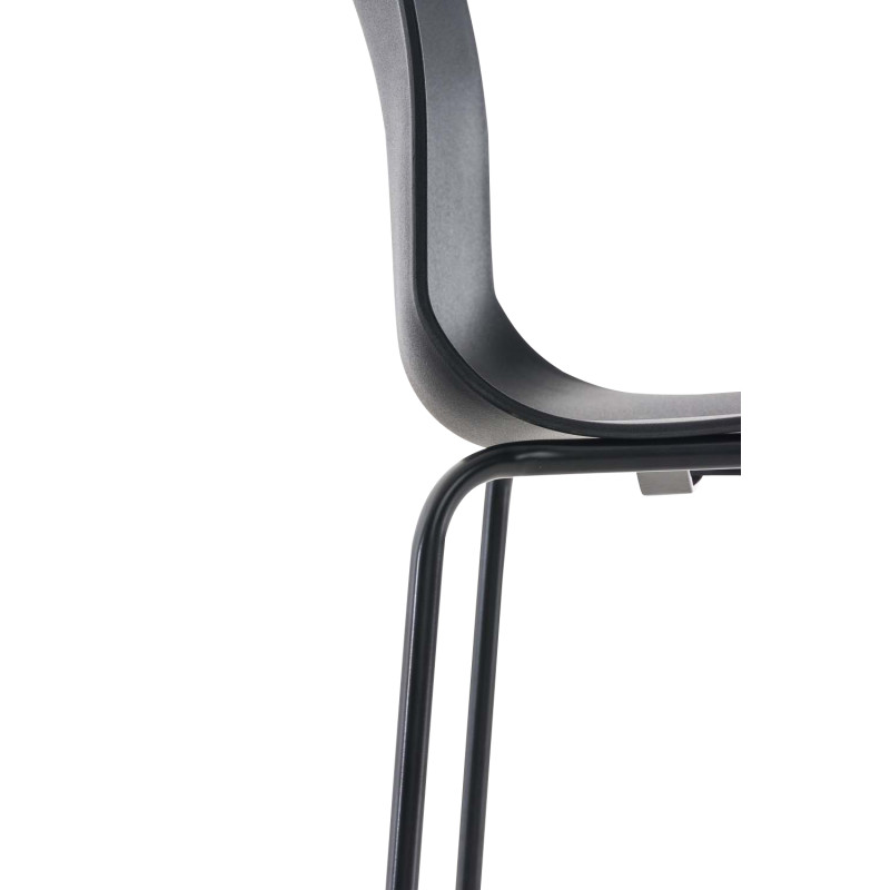 Tabouret de bar Hoover avec structure à 4 pieds, noir
