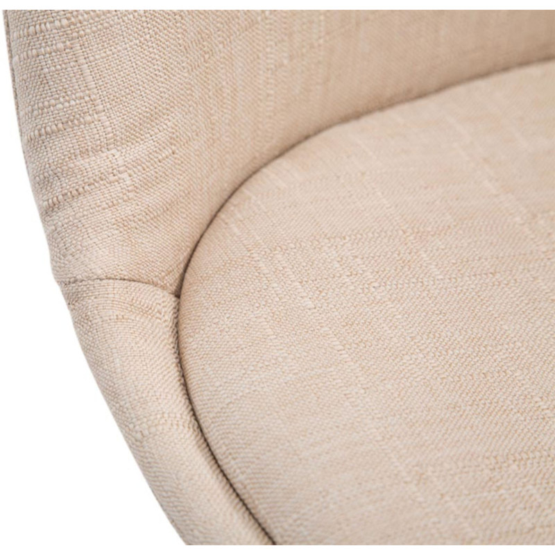 Lot de 4 chaises visiteurs Borneo V2 tissu blanc | crème