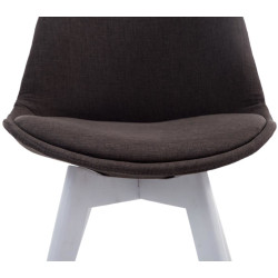 Lot de 4 chaises visiteurs Borneo V2 tissu blanc | gris foncé