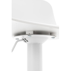 Lot de 4 tabourets de bar Almada en blanc