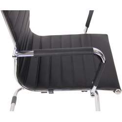 Lot de 2 chaises visiteurs Balve en cuir artificiel | noir