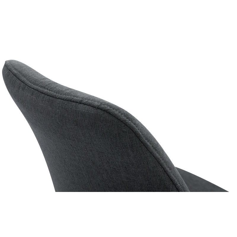 Lot de 4 chaises visiteurs Toulouse tissu Square Natura | gris foncé