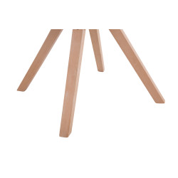 Lot de 4 chaises visiteurs Toulouse tissu Square Natura | gris