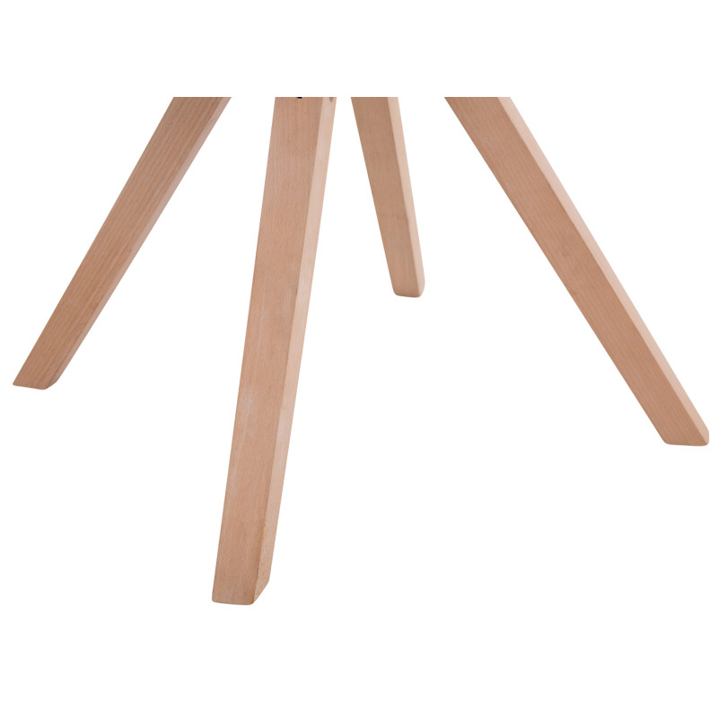 Lot de 4 chaises visiteurs Toulouse tissu Square Natura | taupe