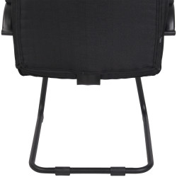 Chaise visiteur en tissu Attila | noir/noir