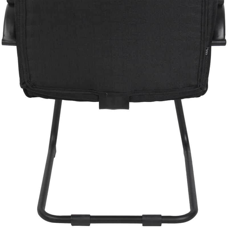 Chaise visiteur en tissu Attila | noir/noir