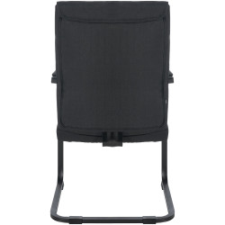 Chaise visiteur XL en tissu Anubis | noir/noir