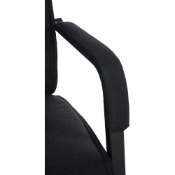 Chaise visiteur XL en tissu Anubis | noir/noir