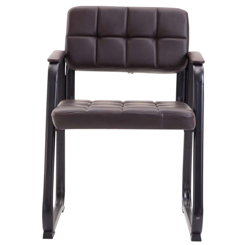 Lot de 2 chaises visiteurs Canada B en cuir artificiel | brun