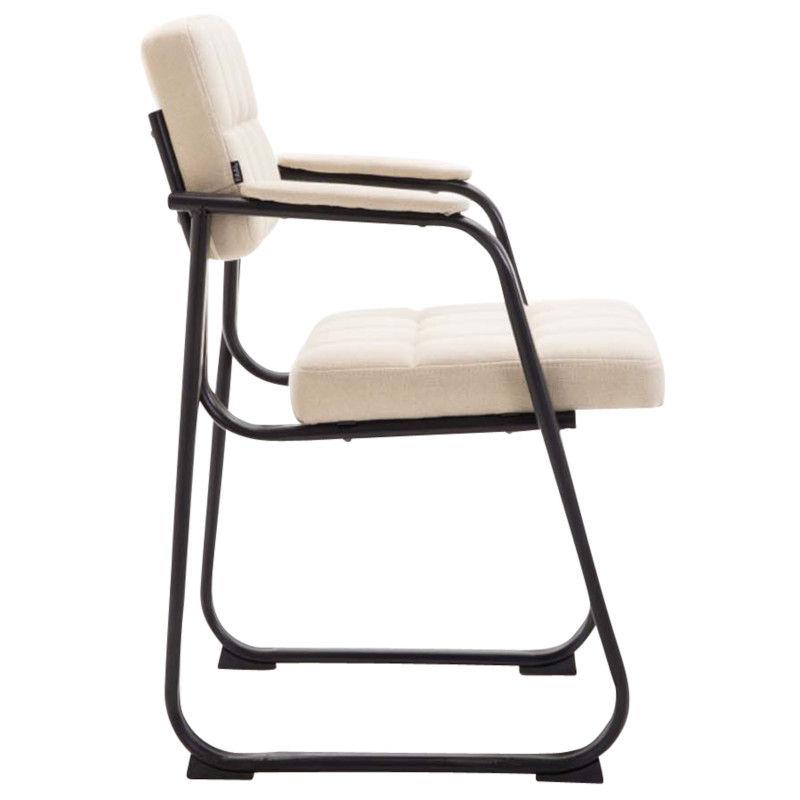 Lot de 2 chaises visiteurs Canada B en cuir artificiel | crème