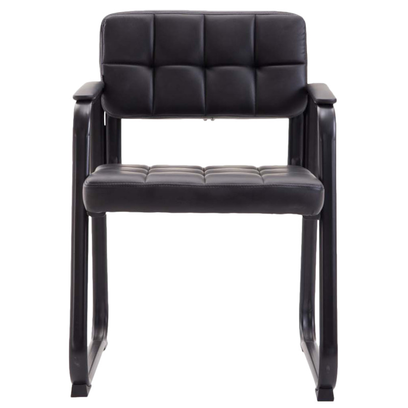 Lot de 2 chaises visiteurs Canada B en cuir artificiel | noir