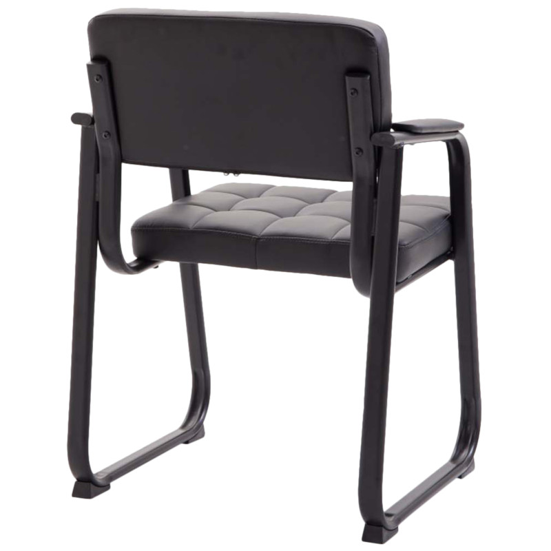 Lot de 2 chaises visiteurs Canada B en cuir artificiel | noir