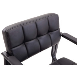 Lot de 2 chaises visiteurs Canada B en cuir artificiel | noir
