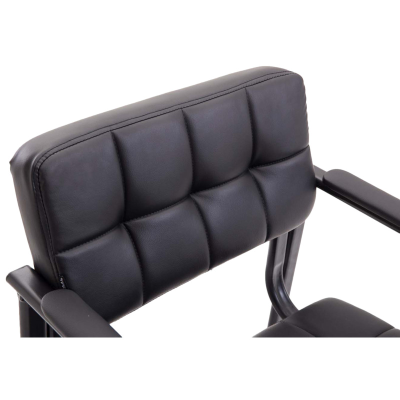 Lot de 2 chaises visiteurs Canada B en cuir artificiel | noir