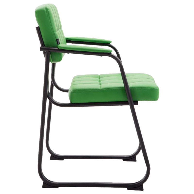 Lot de 2 chaises visiteurs Canada B en cuir artificiel | vert
