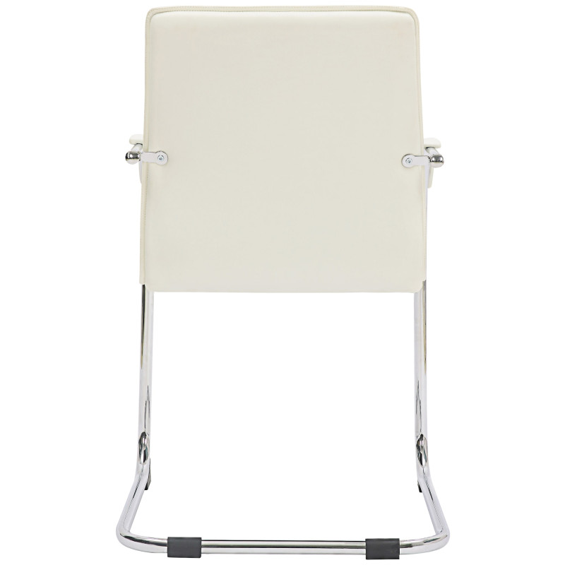 Lot de 2 chaises visiteurs Tira en cuir artificiel | blanc