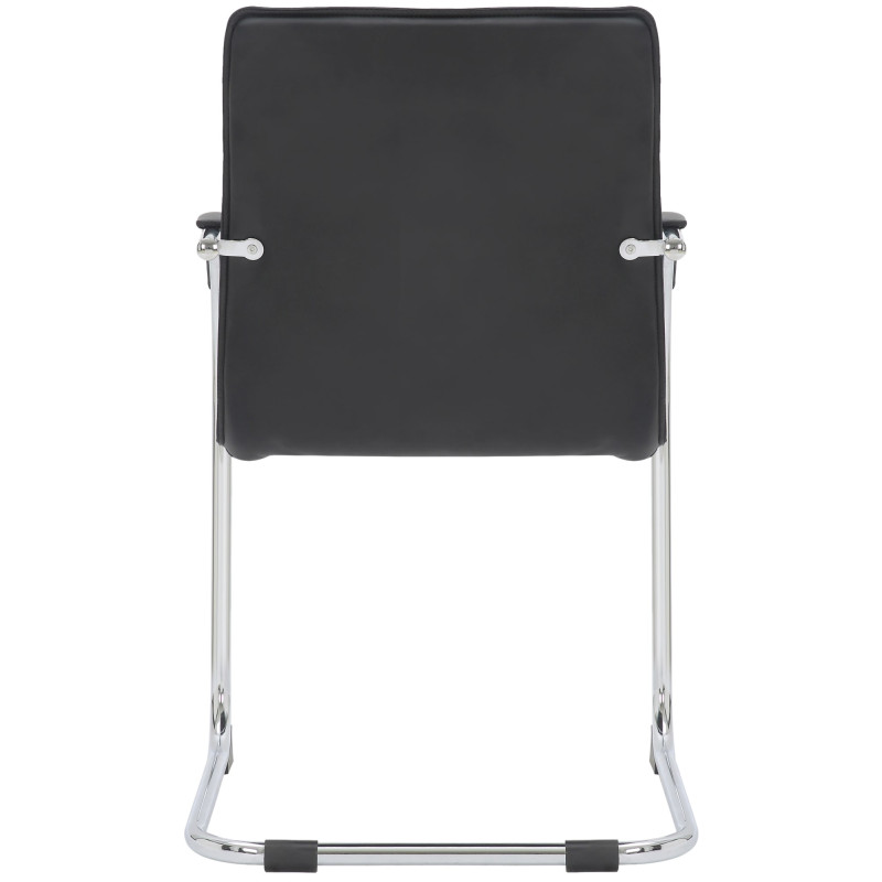 Lot de 2 chaises visiteurs Tira en cuir artificiel | noir