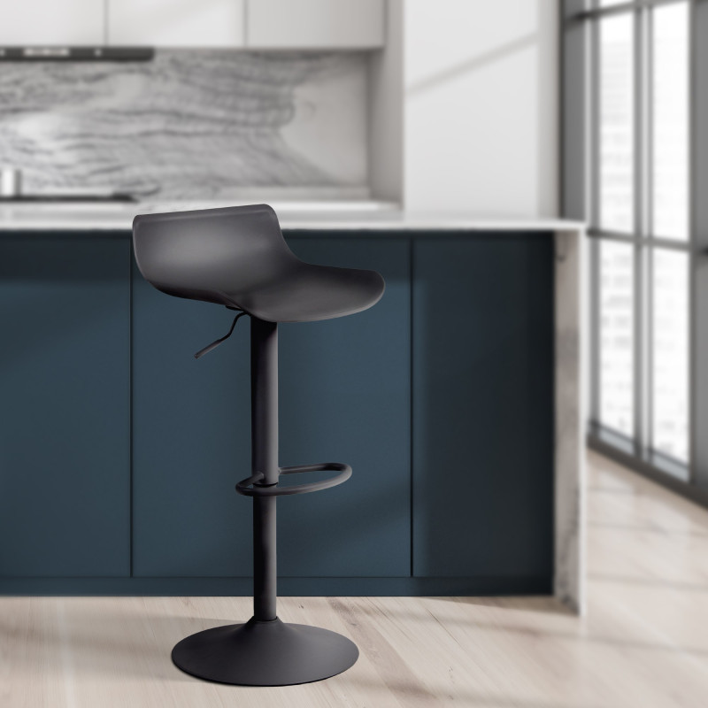 Lot de 4 tabourets de bar Aveiro noir