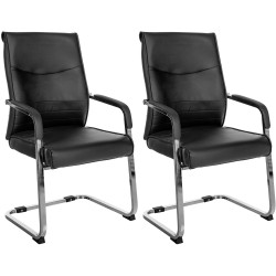 Ensemble de 2 chaises visiteurs Hobart | noir