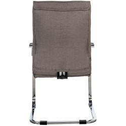Lot de 2 chaises visiteurs en tissu Hobart | gris foncé