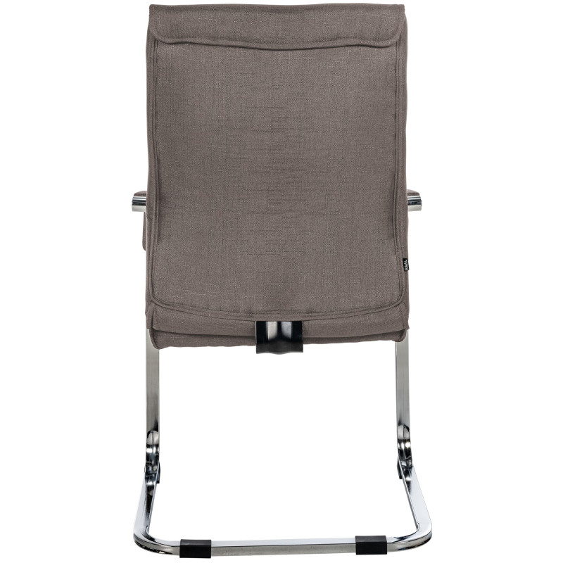 Lot de 2 chaises visiteurs en tissu Hobart | gris foncé