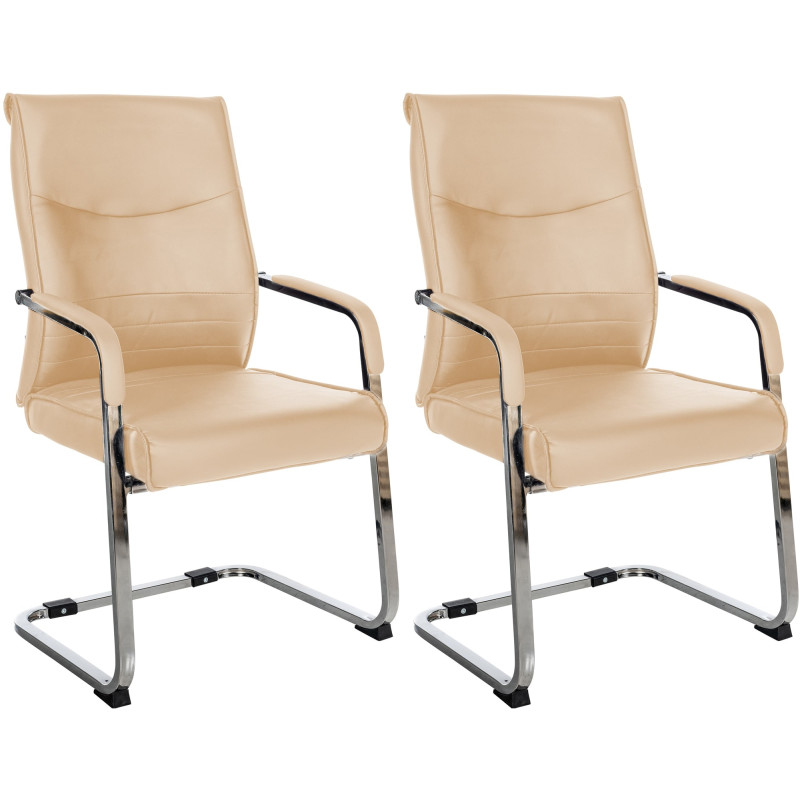 Ensemble de 2 chaises visiteurs Hobart | kaki