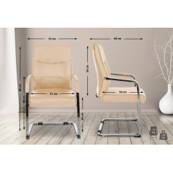 Ensemble de 2 chaises visiteurs Hobart | kaki