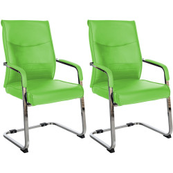 Ensemble de 2 chaises visiteurs Hobart | vert