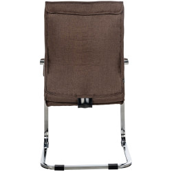 Lot de 2 chaises visiteurs en tissu Hobart | brun