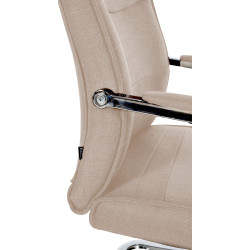 Lot de 2 chaises visiteurs en tissu Hobart | taupe