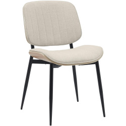 Chaise visiteur en tissu Tiffin | nature/crème