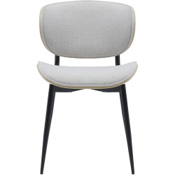 Chaise visiteur Enid en tissu | nature/crème