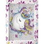 Kit loisir créatif - Licorne - Illustration avec sequins - Pour enfant a partir de 7 ans - Blanc