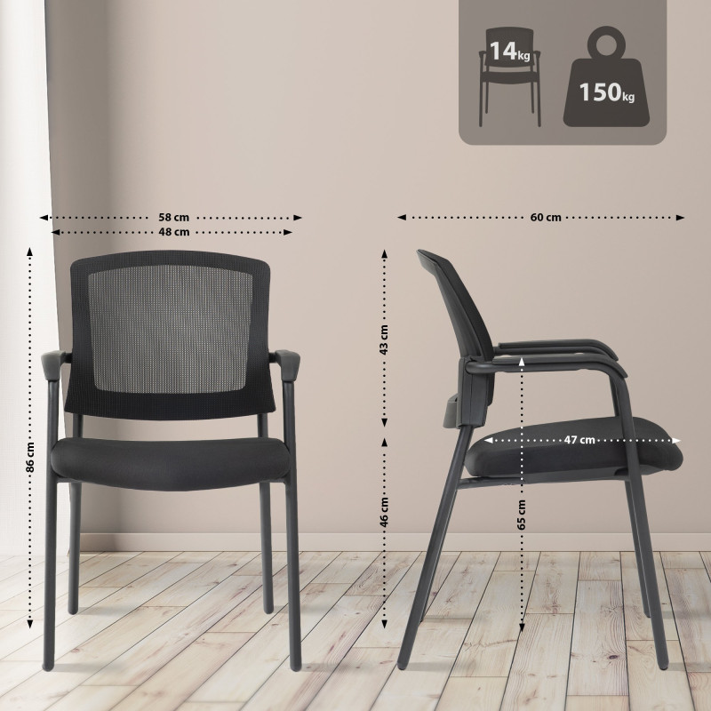 Chaise visiteur Volga | noir