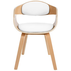 Chaise visiteur Kingston | naturel/blanc