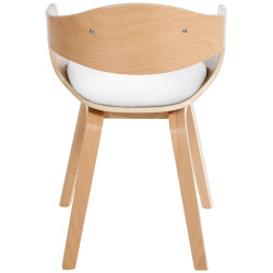 Chaise visiteur Kingston | naturel/blanc