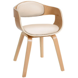 Chaise visiteur Kingston | nature/crème