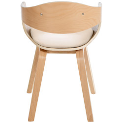 Chaise visiteur Kingston | nature/crème