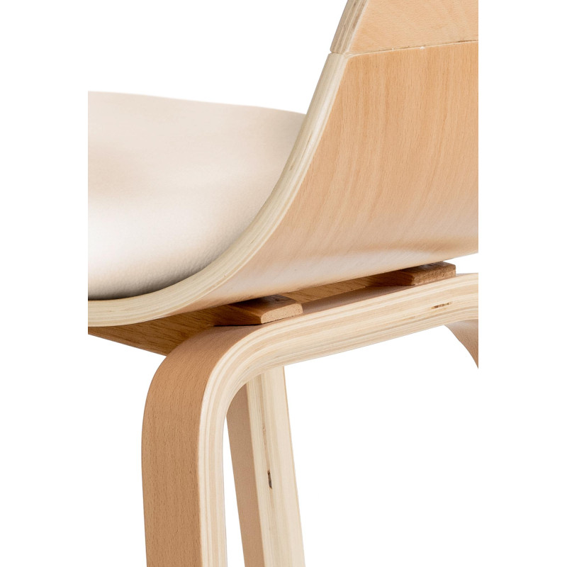Chaise visiteur Kingston | nature/crème