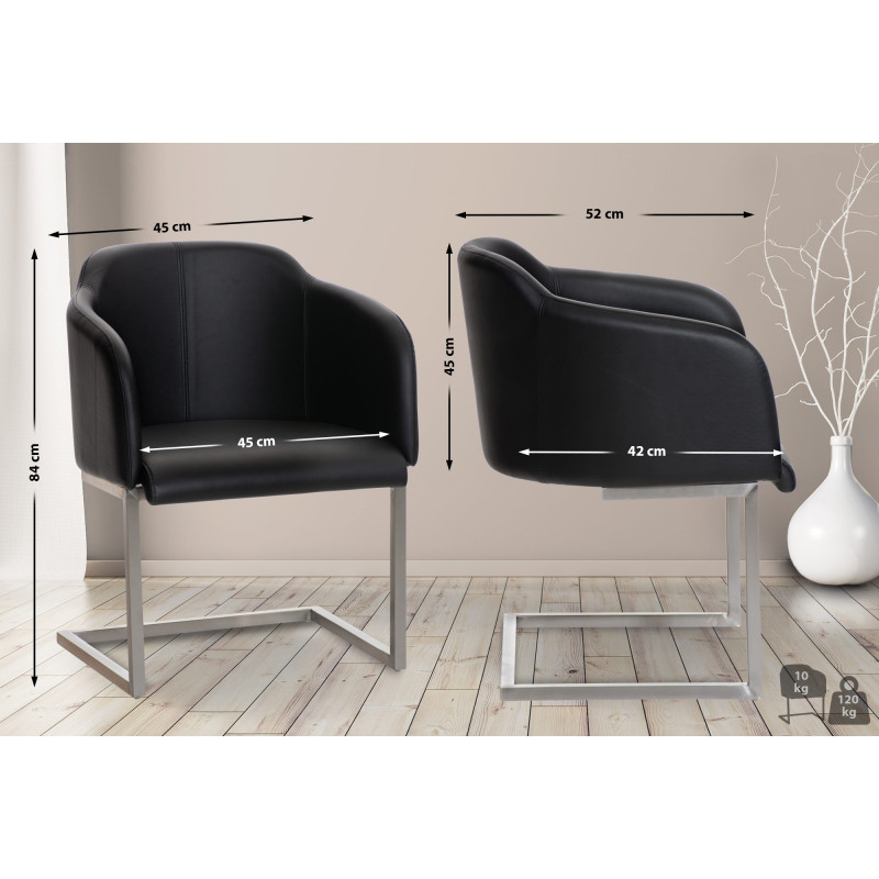 Chaise visiteur Magnus | noir
