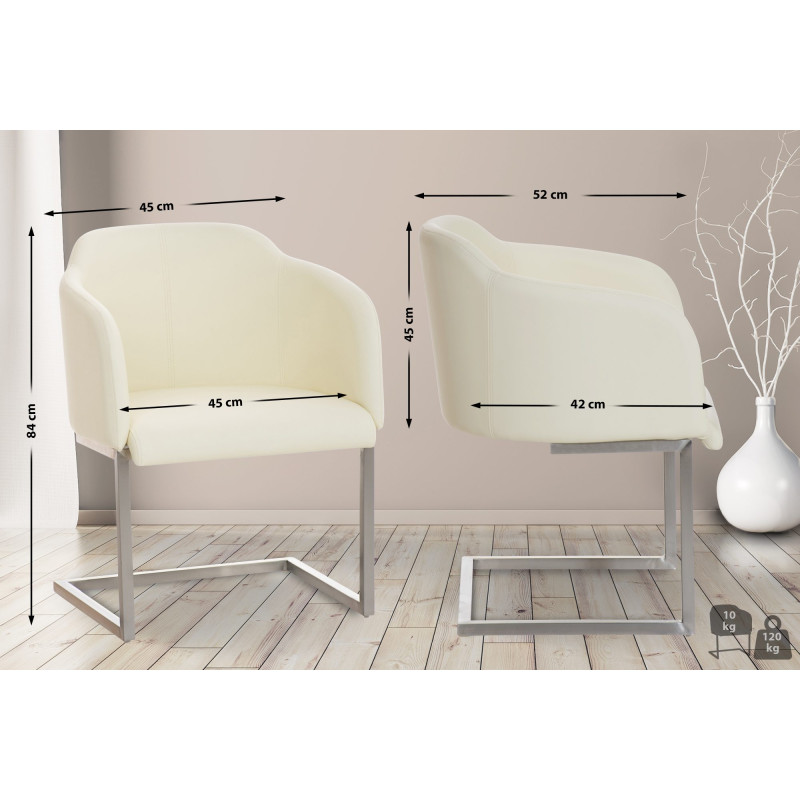 Chaise visiteur Magnus | crème
