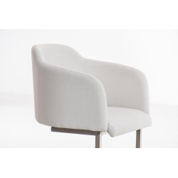 Chaise visiteur Magnus en tissu | blanc