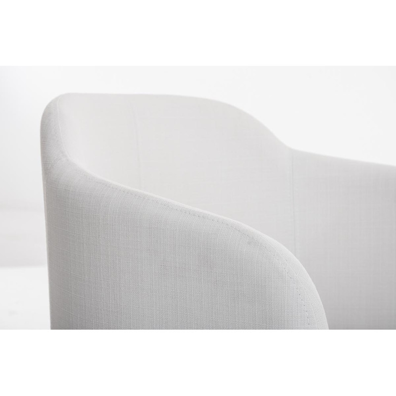 Chaise visiteur Magnus en tissu | blanc