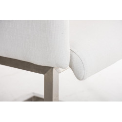 Chaise visiteur Magnus en tissu | blanc