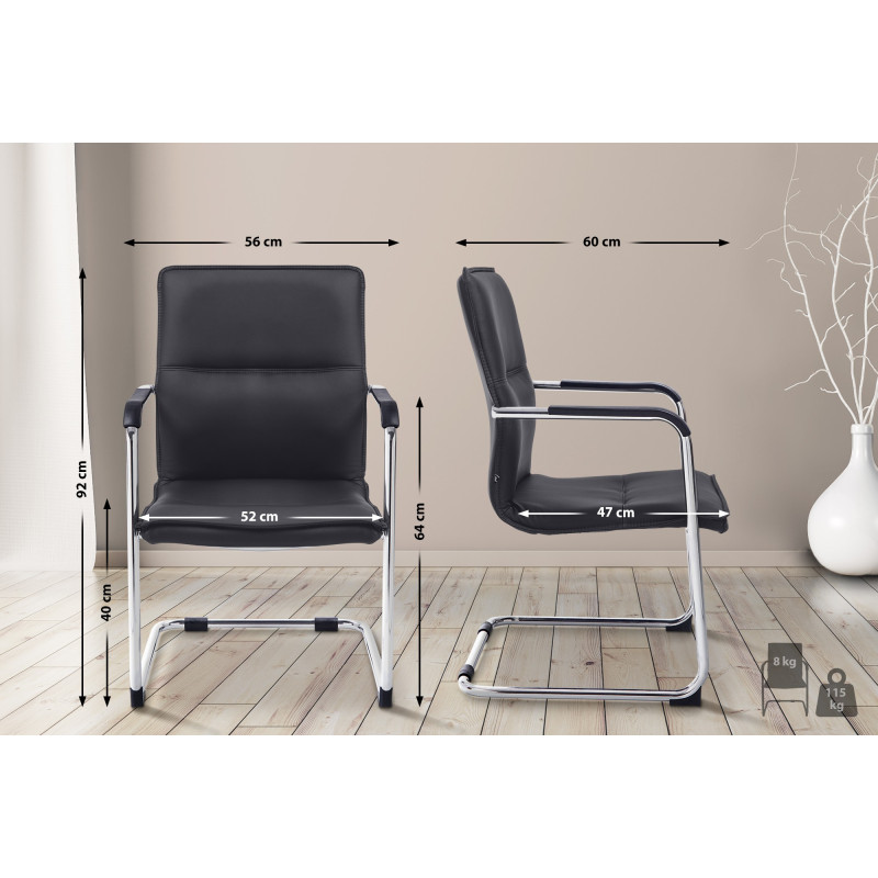 Chaise visiteur de Seattle | noir