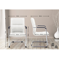 Chaise visiteur de Seattle | blanc